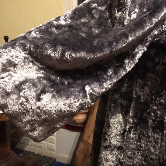 Silver crshd velvet Cape - Picture 4 of 4